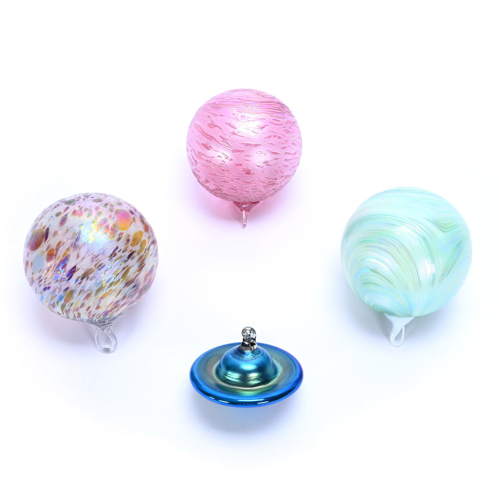 (4) Contemporary Art Glass Ornaments (1 of 3)