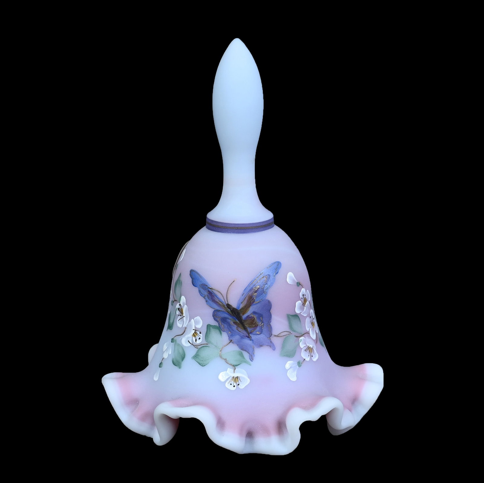 Bell, Blue Burmese Art Glass By Fenton (1 of 4)