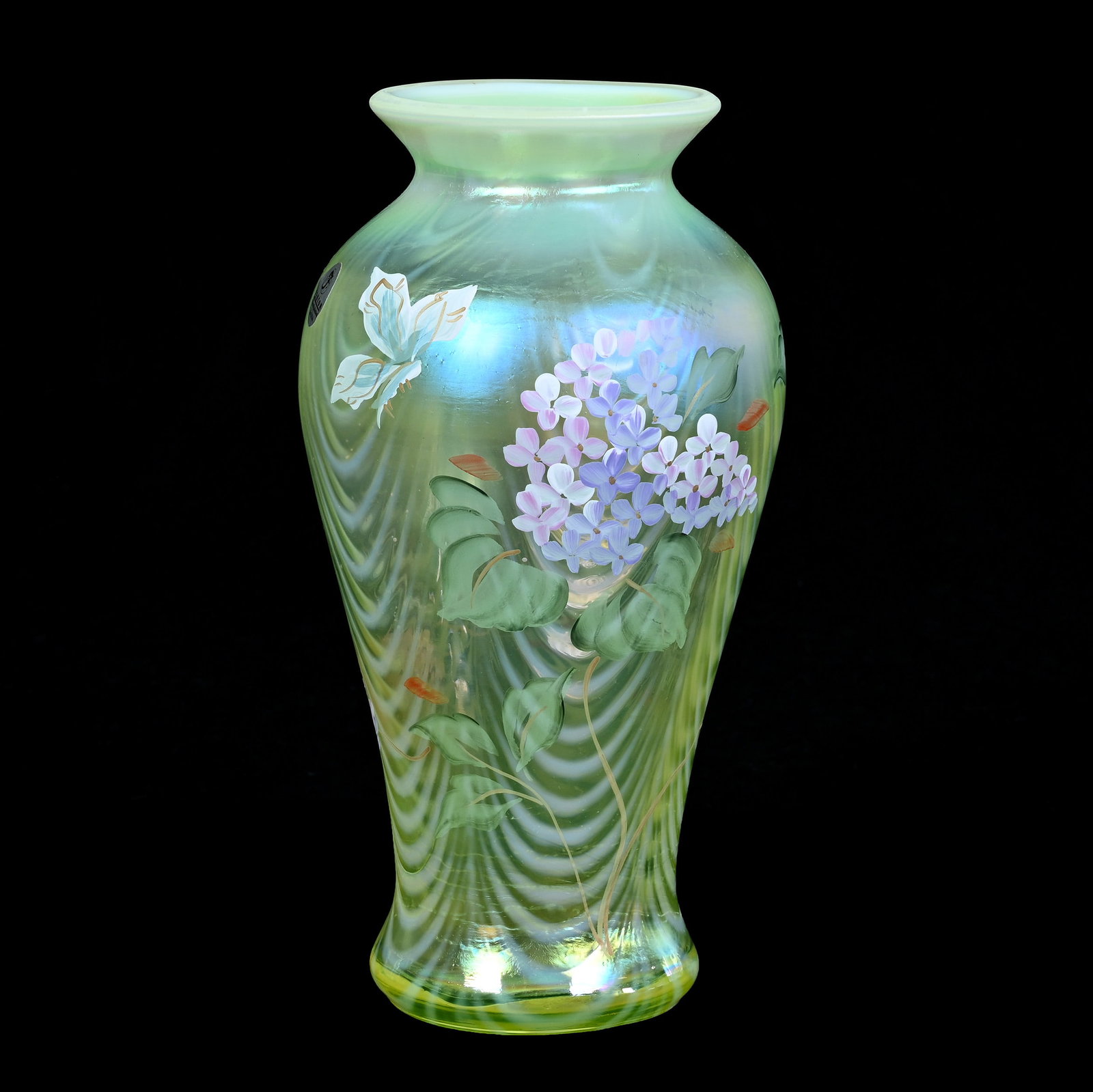 Vase, Fenton Art Glass, Hydrangeas Pattern (1 of 5)