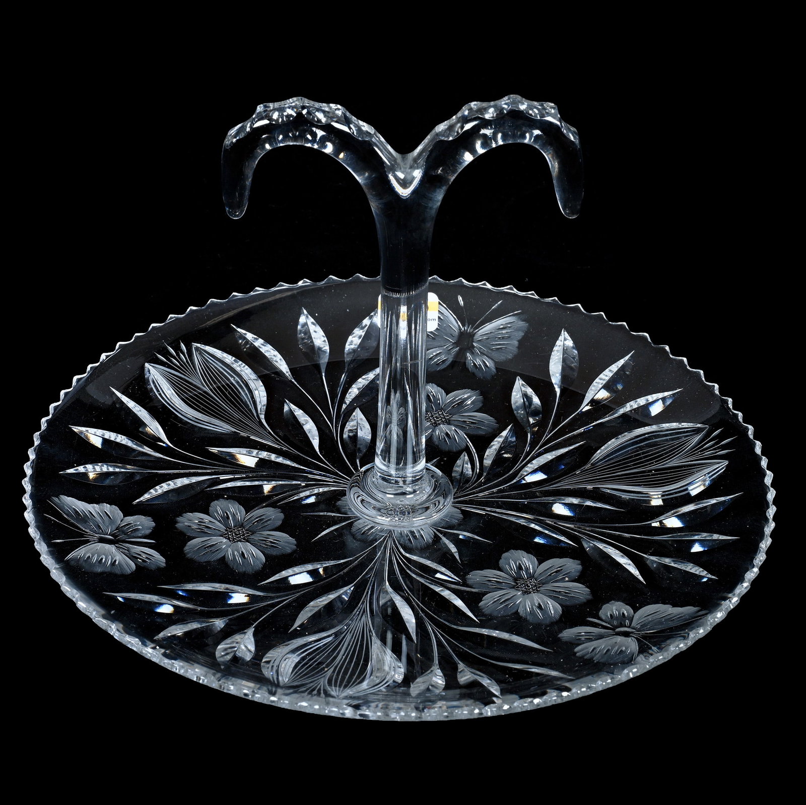 Serving Plate, American Brilliant Cut Glass, Murillo Pattern By Pairpoint (1 of 2)