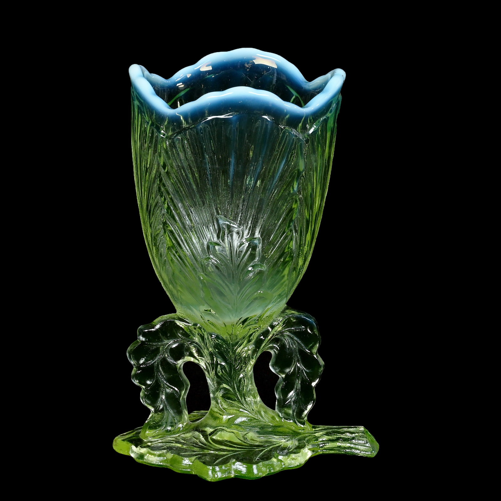 Vase, Leaf Chalice Pattern By Northwood (1 of 4)