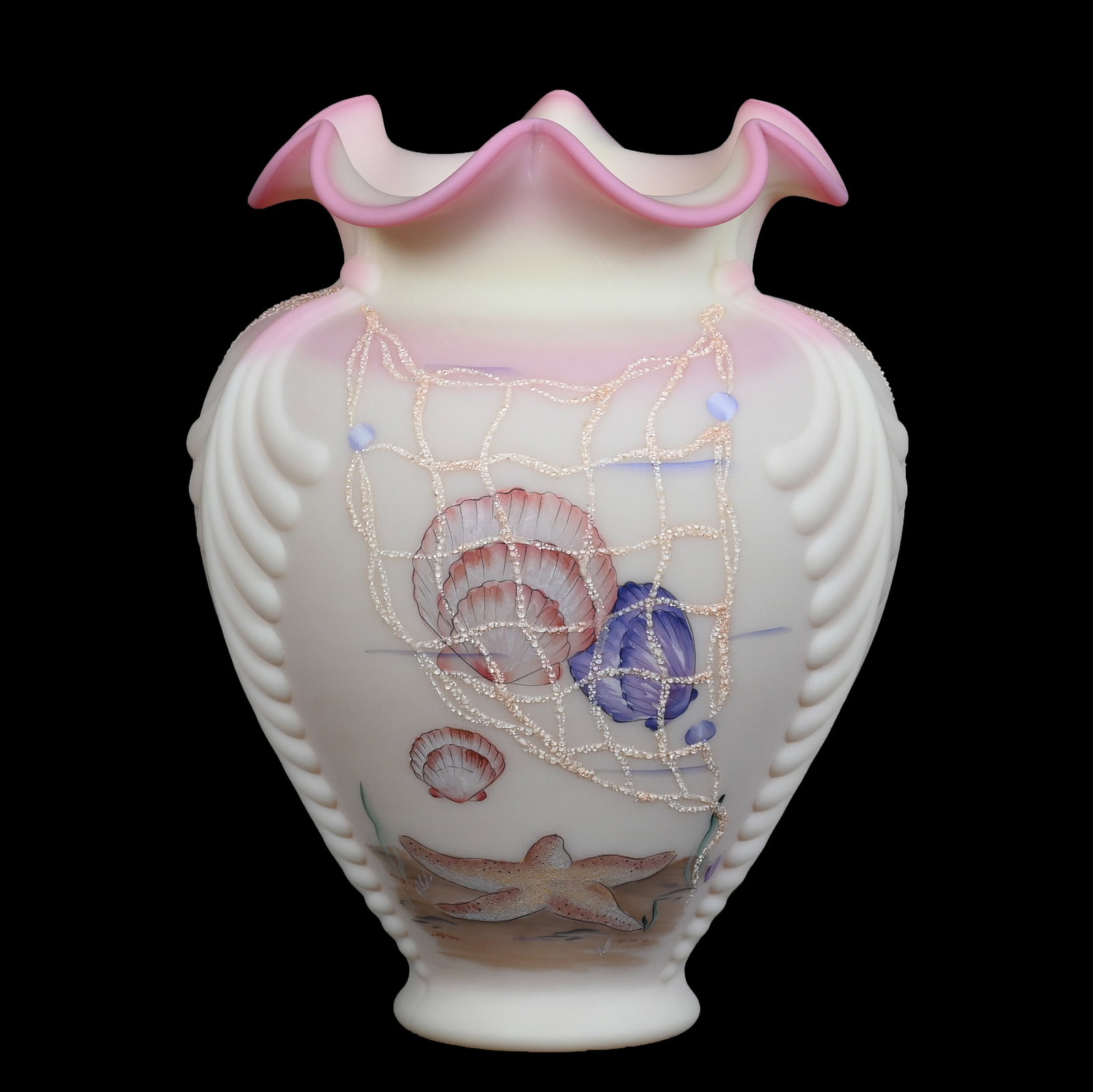 Vase, Burmese Art Glass By Fenton (1 of 4)