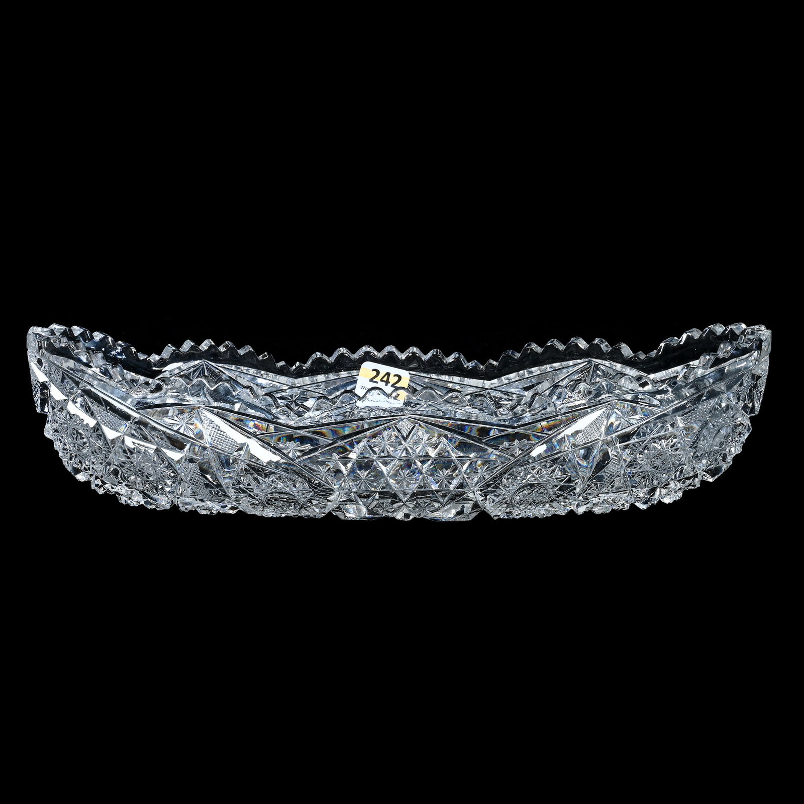 Canoe Shaped Celery Tray, American Brilliant Cut Glass (1 of 3)