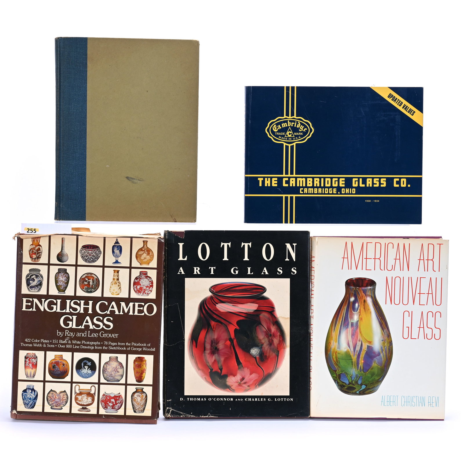 (5) Books and/or Catalogs About Art Glass: (5) Books and/or Catalogs About Art Glass, 11.25 x 8.75 x 5.25 Inches, Includes (1) English Cameo Glass By Ray And Lee Grover, (1) The Cambridge Glass Co 1930-1934 , (1) Contemporary Art Glass By Ray 