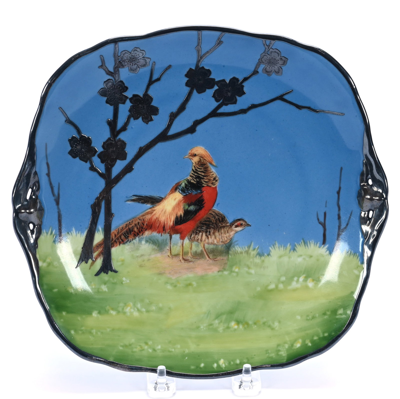 Square Two Handled Cake Plate, Marked R.S. Tillowitz (1 of 2)