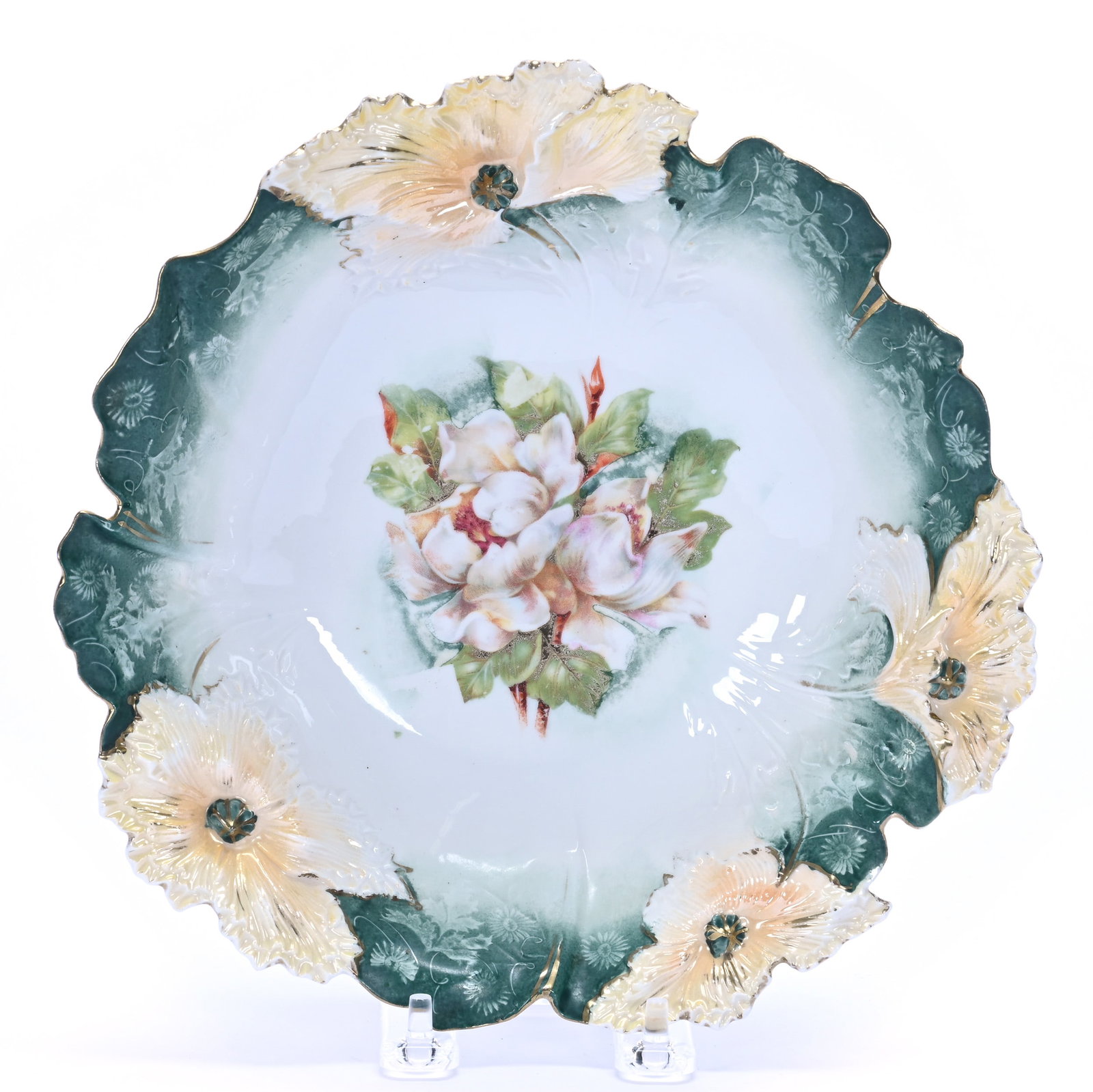 Bowl, Marked R.S. Prussia, Carnation Mold (1 of 2)