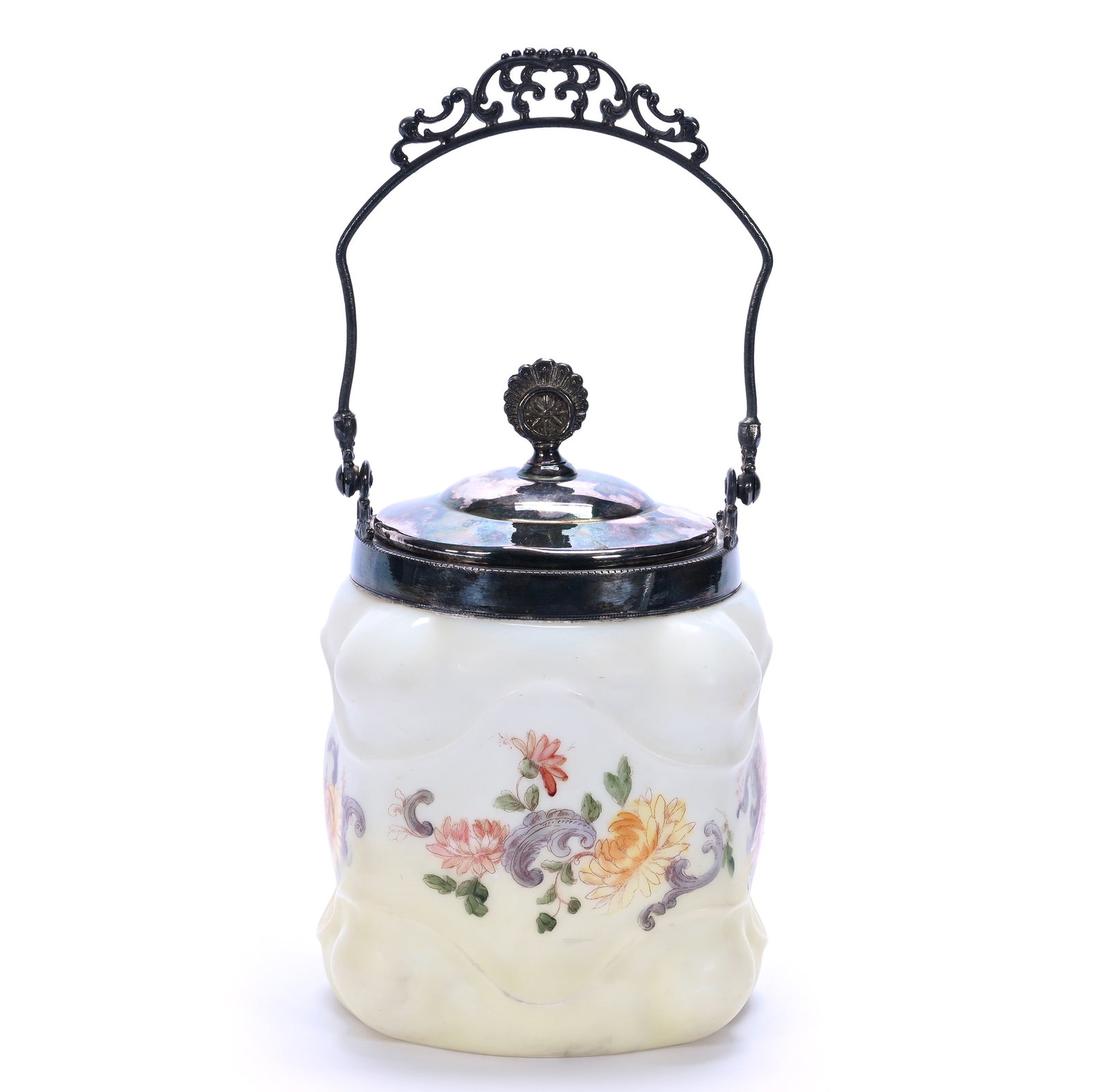 Biscuit Jar, Unmarked Wave Crest, Square Egg Crate Mold (1 of 3)