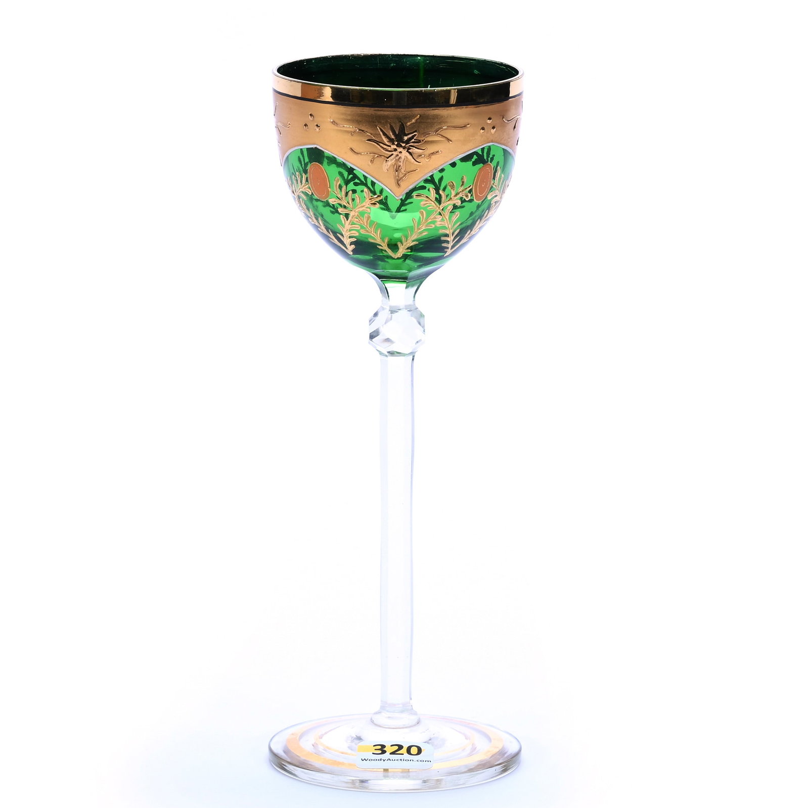 Wine Stem, Bohemian Art Glass (1 of 2)