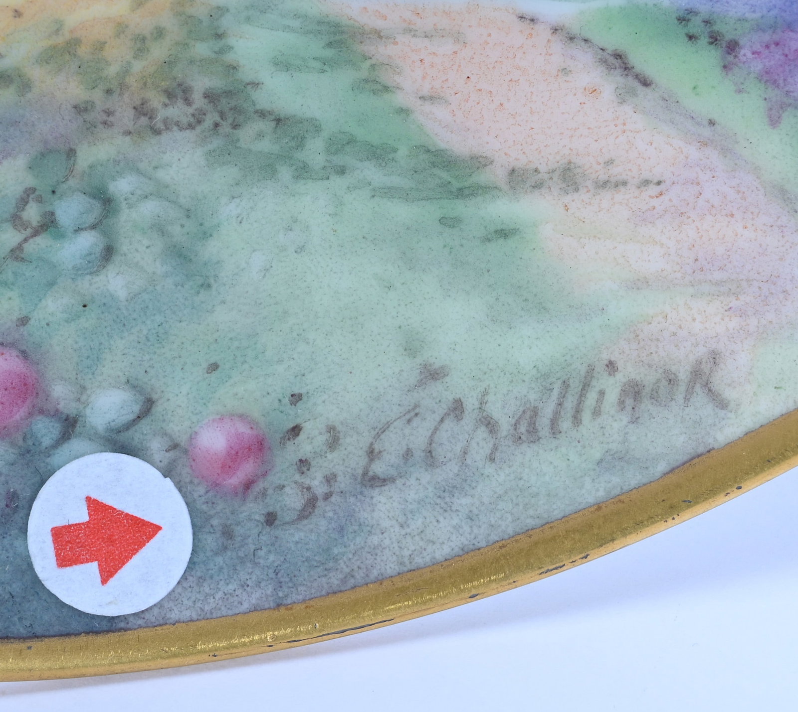 Two Handled Plate, Marked Pickard - 3