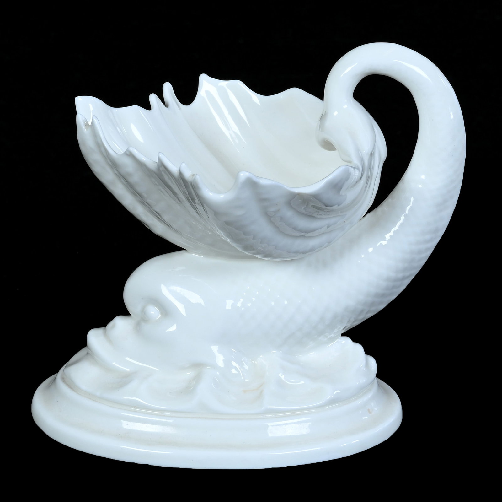Figural Dolphin Shell Dish, Marked Royal Worcester (1 of 3)