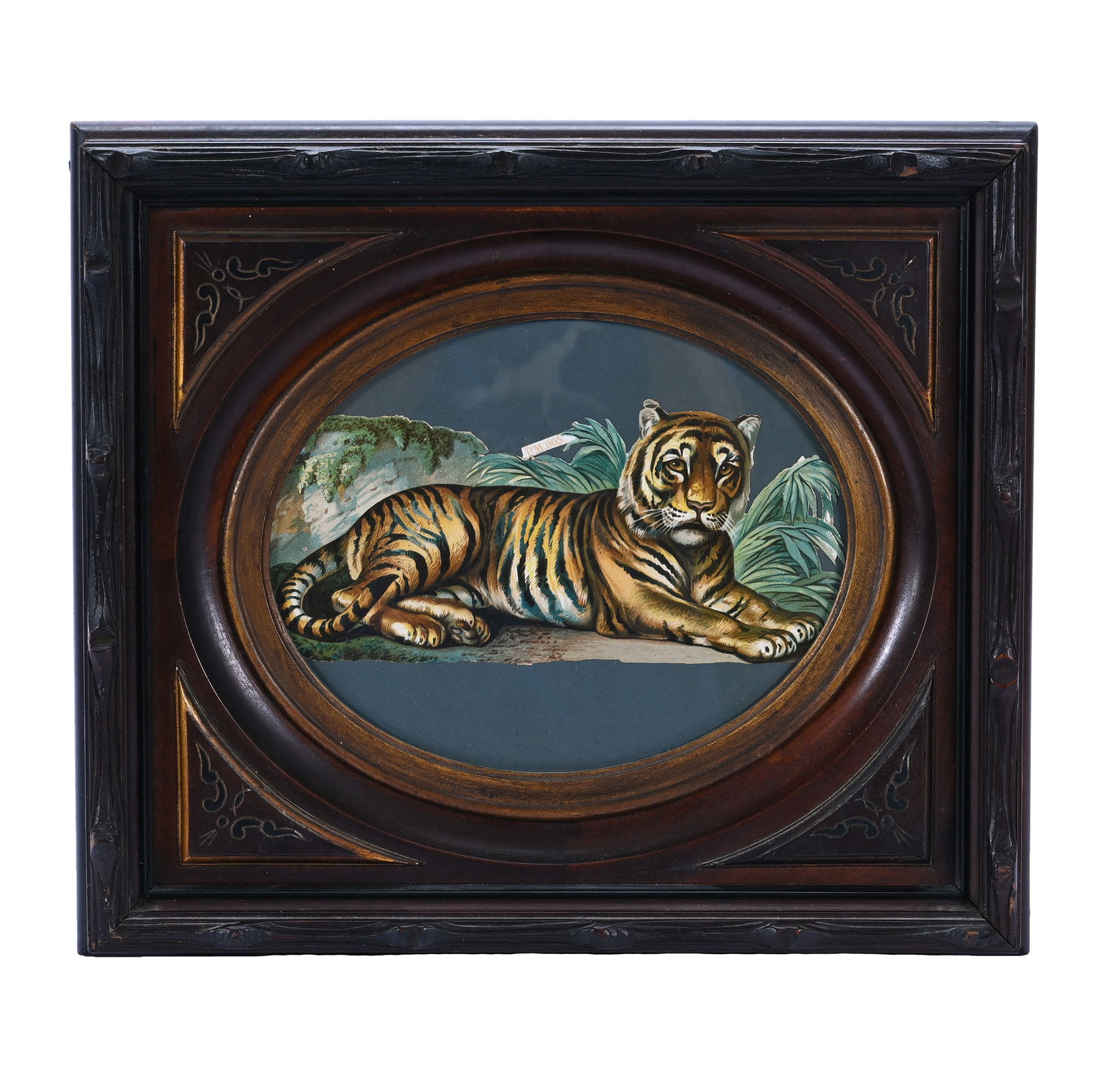 Victorian Framed Die Cut Of Tiger (1 of 2)