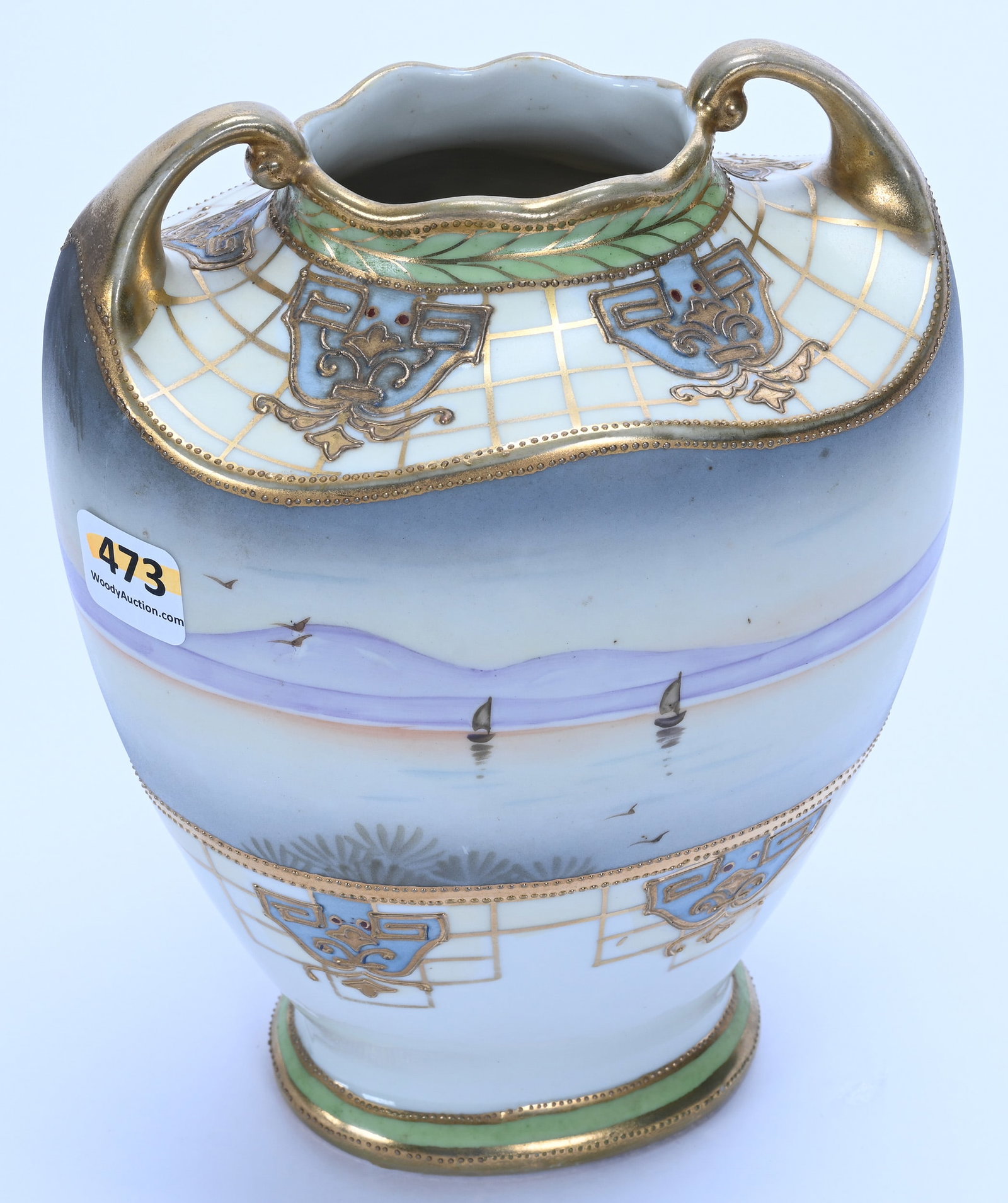 Two Handled Vase, Marked Nippon - 2