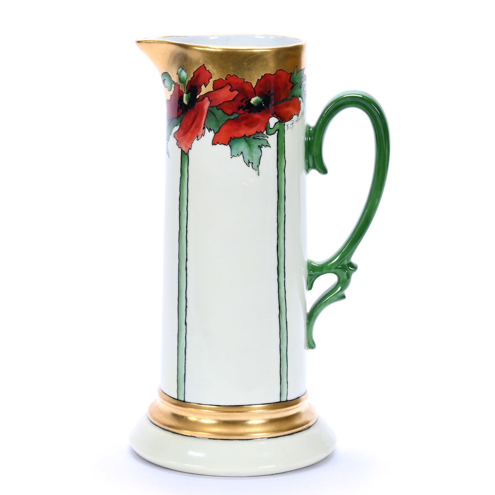 Tankard, Unmarked Limoges, Artist Signed (1 of 4)