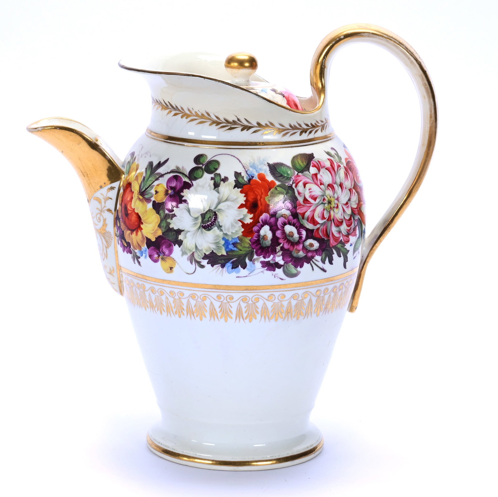 Lidded Pitcher, Unmarked Spode Porcelain (1 of 5)