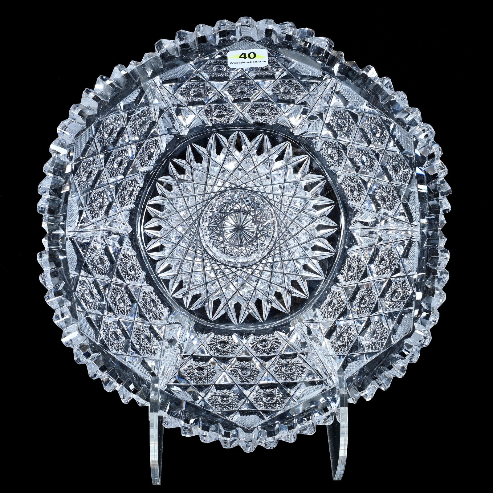 Six-Sided Bowl, American Brilliant Cut Glass (1 of 4)