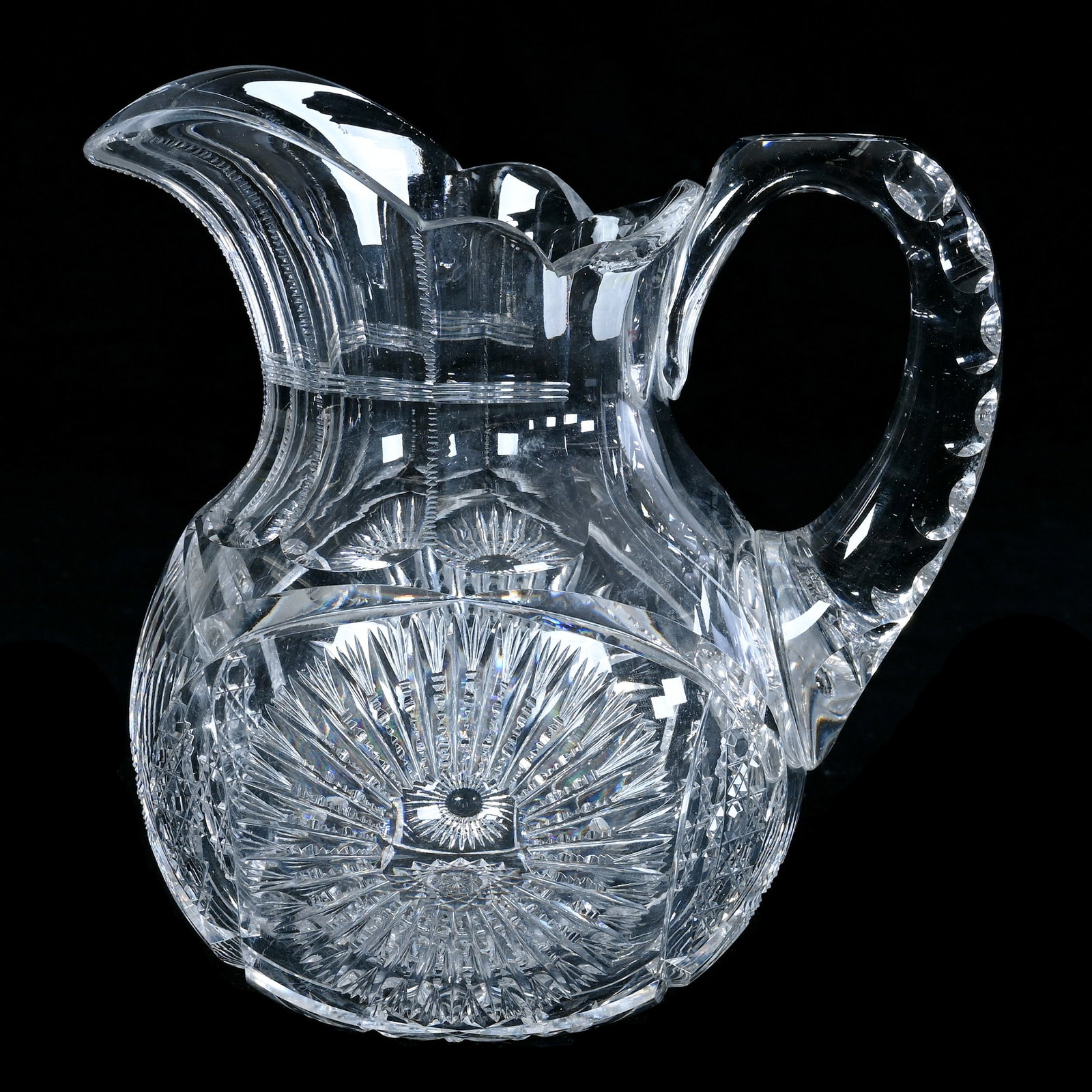 Water Pitcher, American Brilliant Cut Glass (1 of 3)