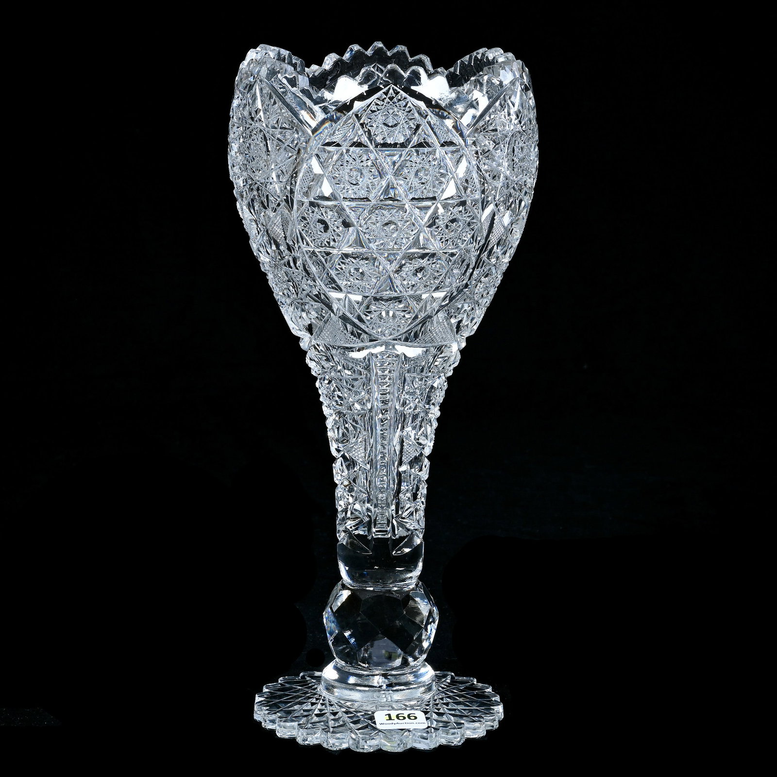Chalice Vase, American Brilliant Cut Glass, Paris Pattern By Nelson (1 of 3)