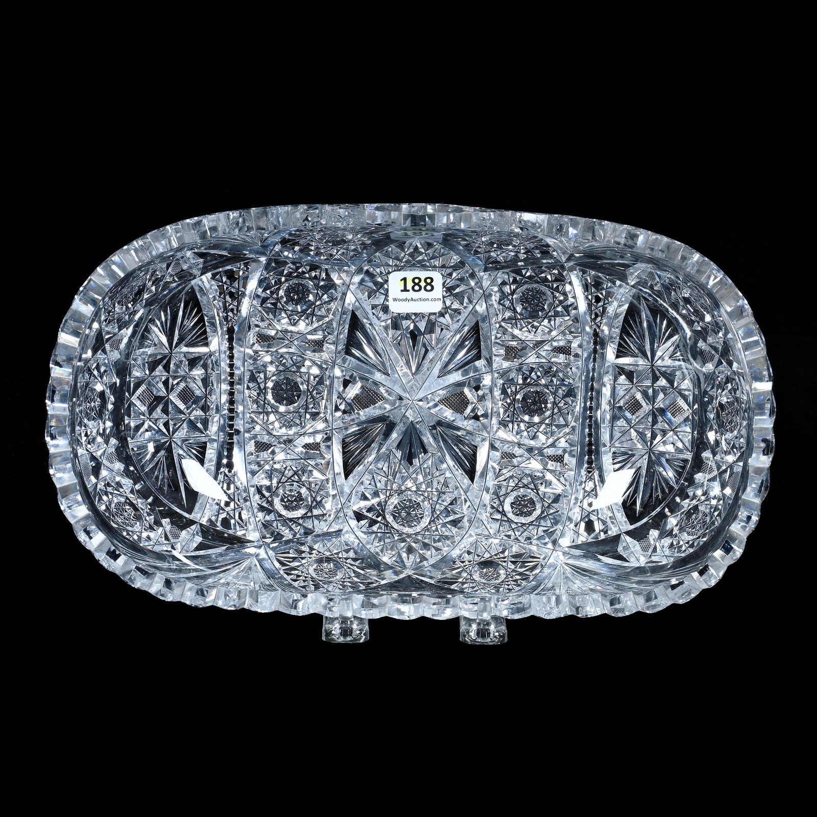 Cradle Shaped Bowl, American Brilliant Cut Glass (1 of 2)