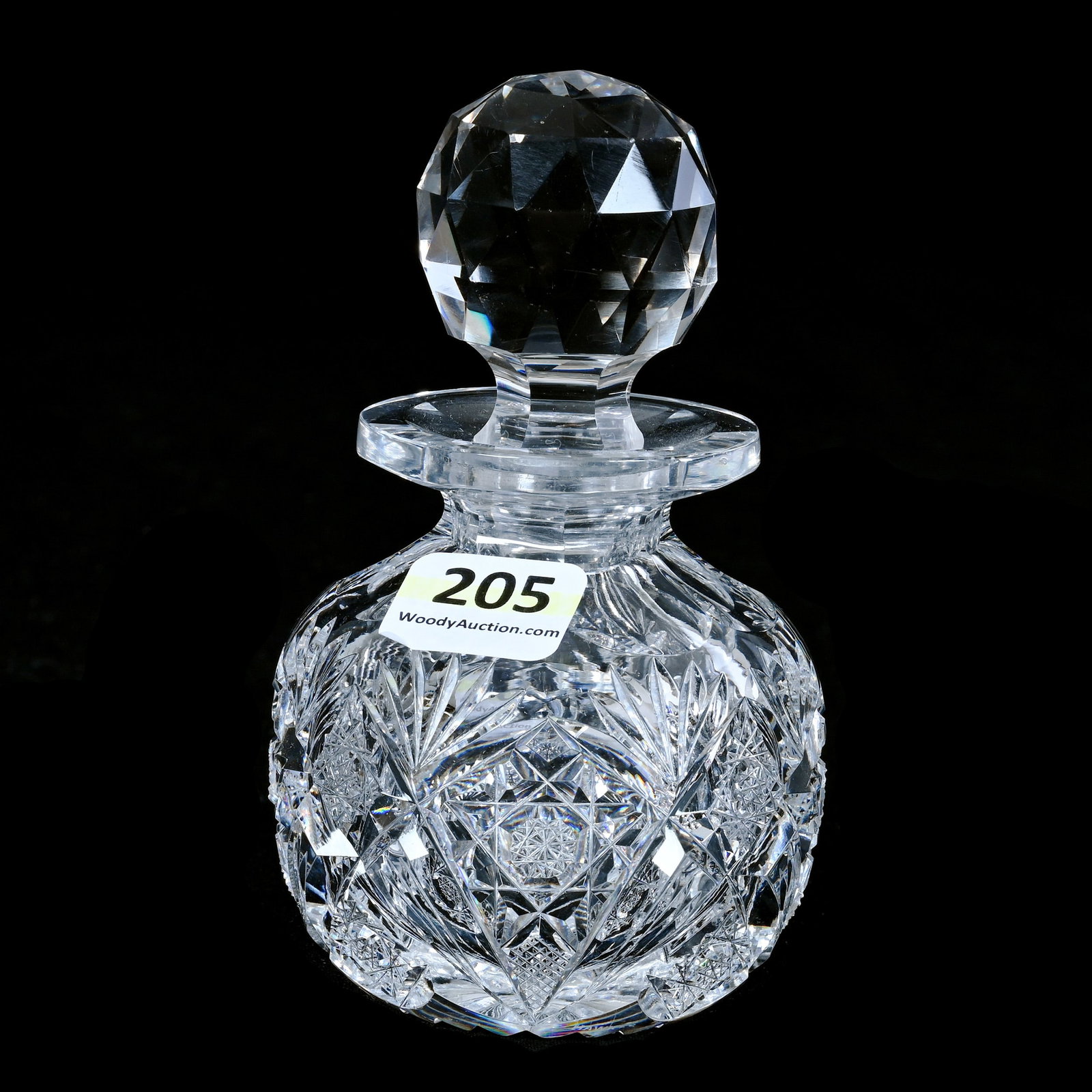 Small Cologne Bottle, American Brilliant Cut Glass, Holland Pattern By Hawkes: Small Cologne Bottle, American Brilliant Cut Glass, Holland Pattern By Hawkes, 4.5 x 2.75 x 2.75 Inches, (Also Known As Centauri), 0.9 Pounds, Mitchell Caughman Collection, Colorado. Effective 6/6/26,