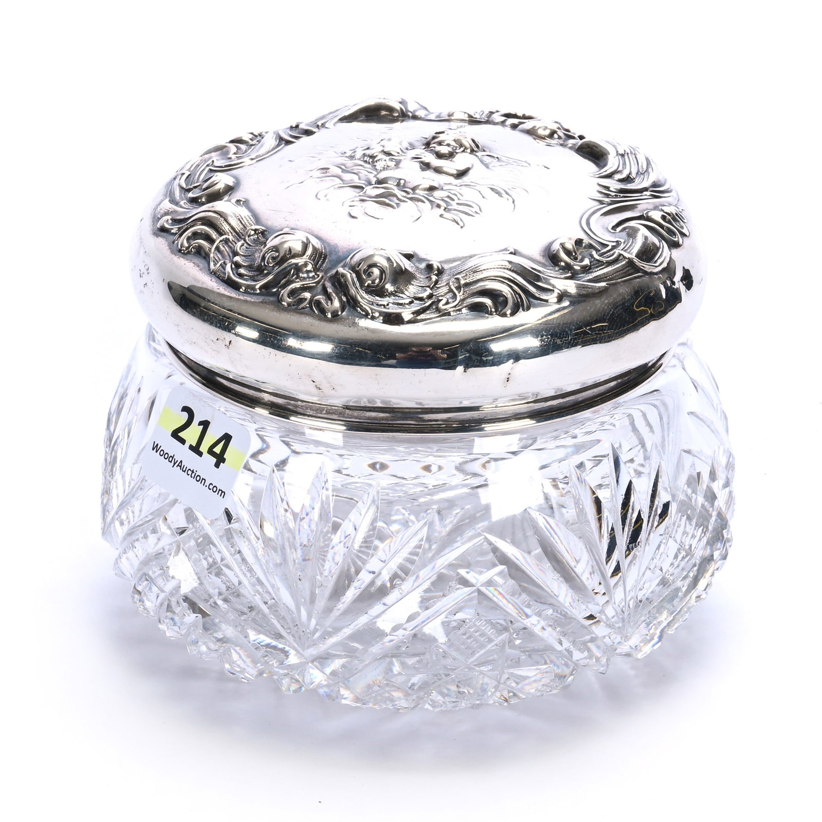 Powder Box, American Brilliant Cut Glass (1 of 5)