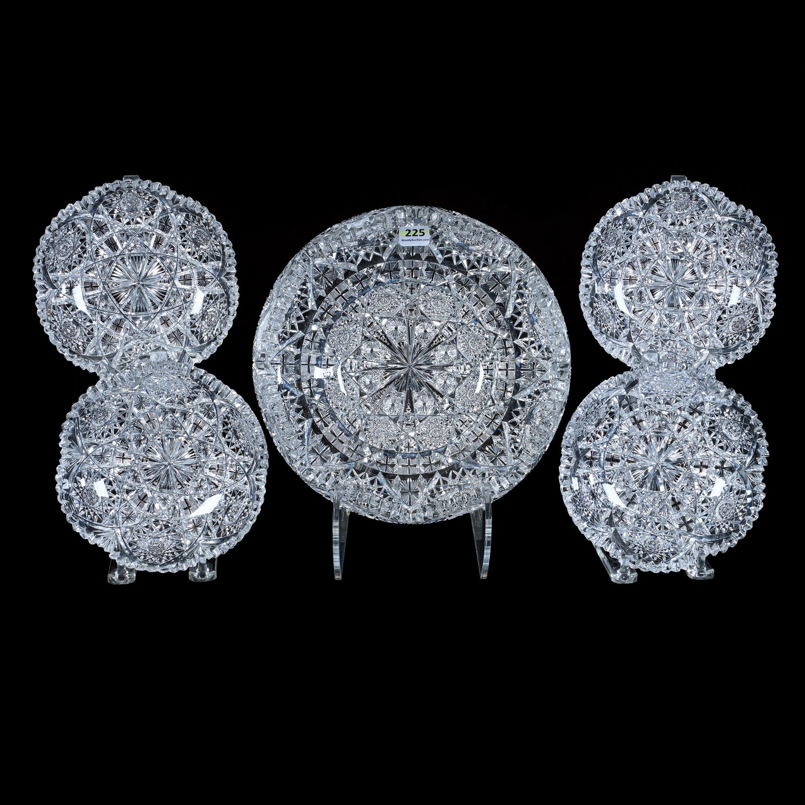 Berry Set, American Brilliant Cut Glass, Catalpa By Pairpoint (1 of 3)