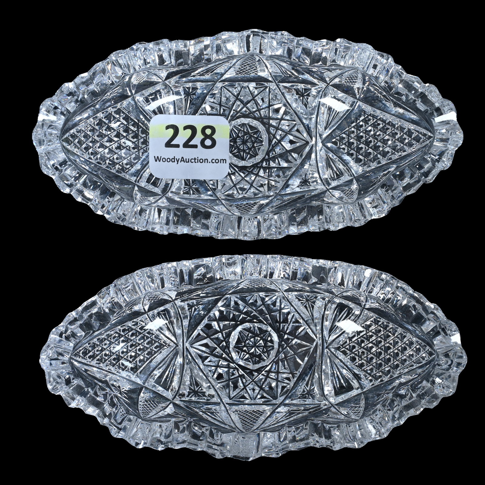 (2) Olive Dishes, American Brilliant Cut Glass (1 of 3)