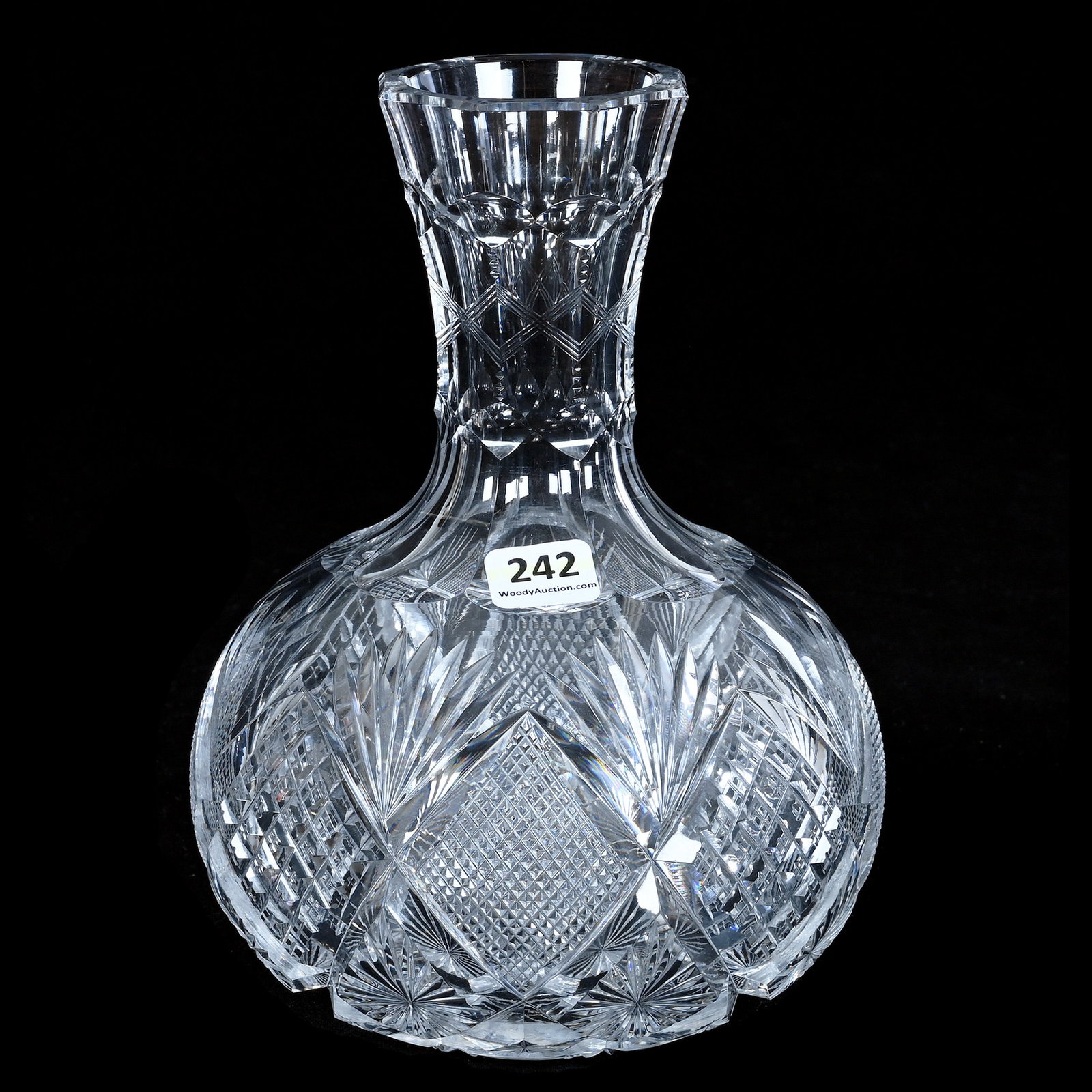 Water Carafe, American Brilliant Cut Glass, Harvard Pattern By Libbey (1 of 3)