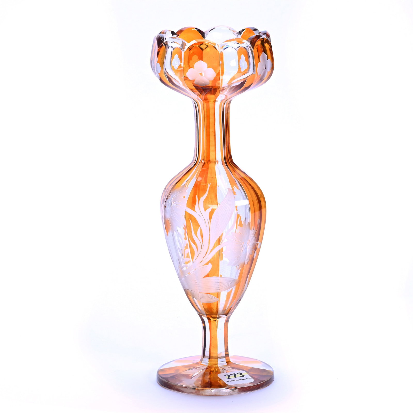 Pedestal Vase, Brilliant Period Cut Glass (1 of 3)