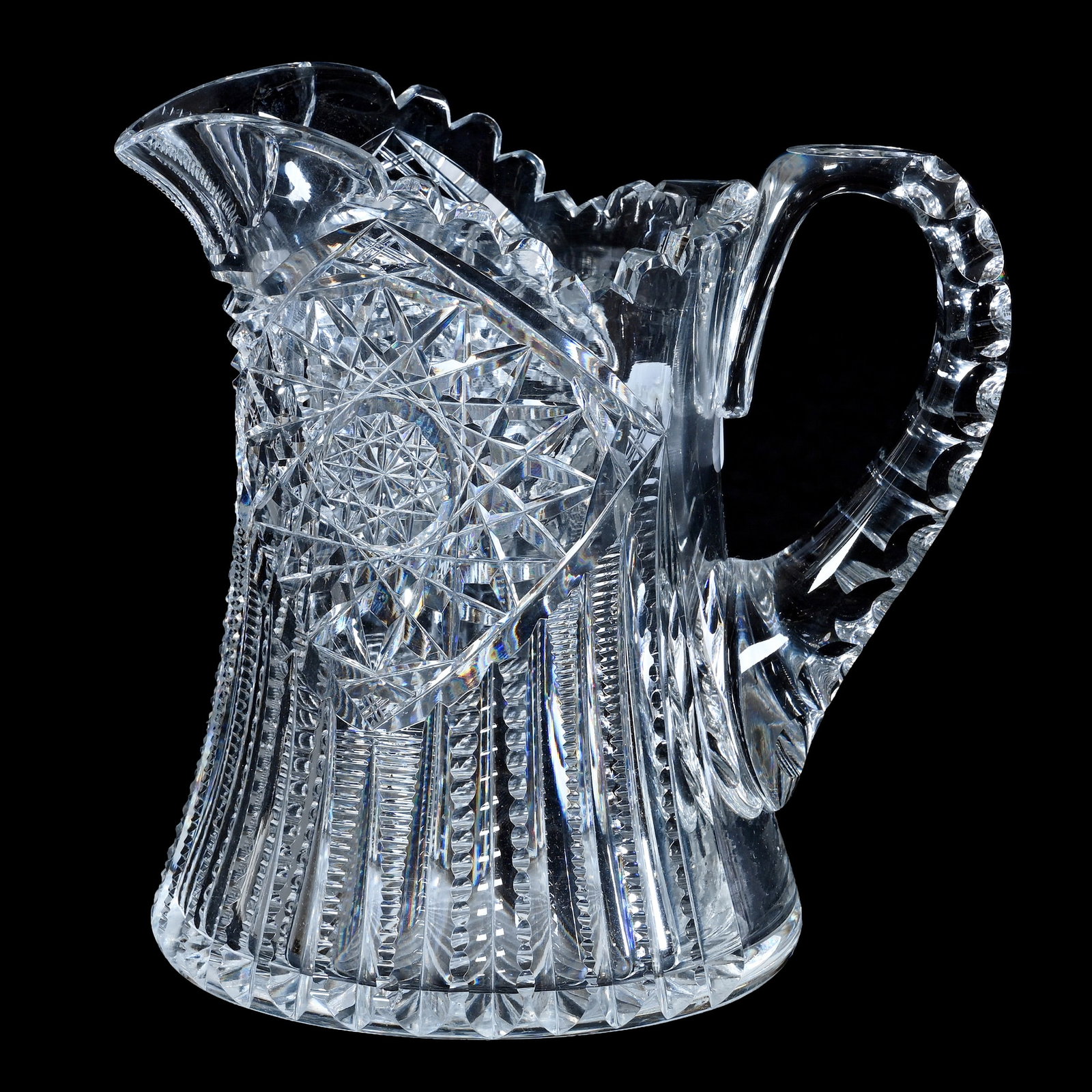 Small Pitcher, American Brilliant Cut Glass (1 of 3)