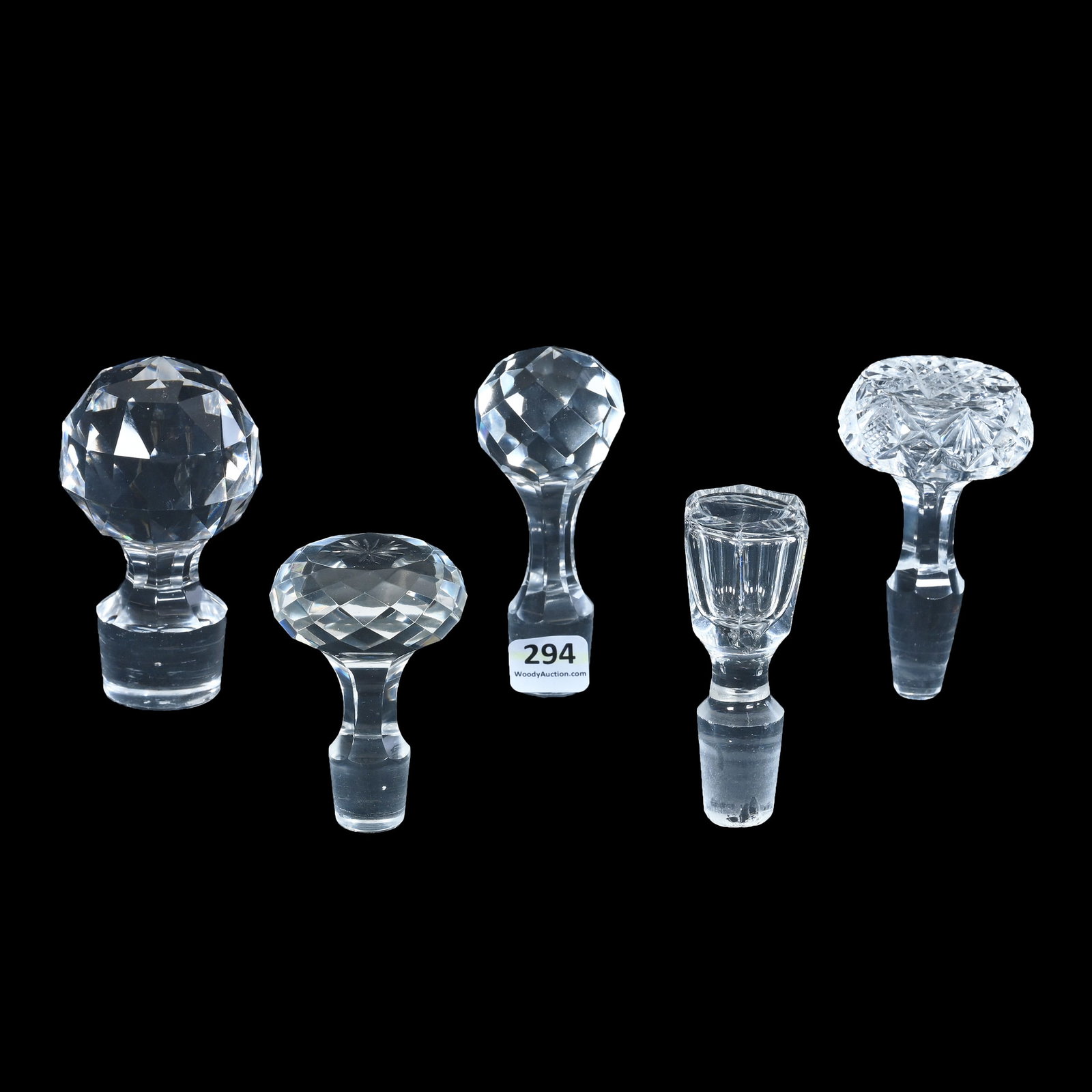(5) Miscellaneous Stoppers, American Brilliant Cut Glass (1 of 4)