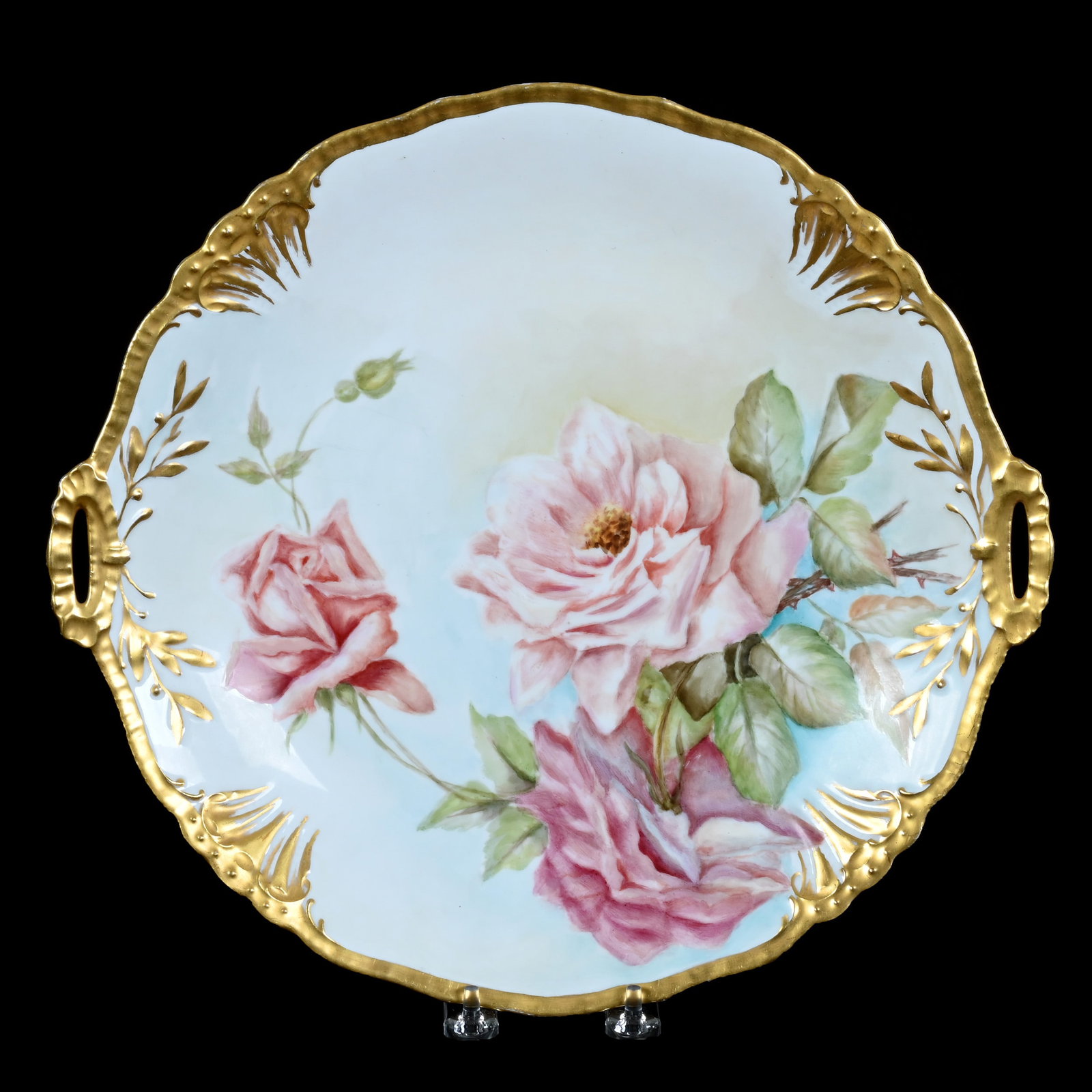 Two Handled Charger, Marked J.P. Limoges (1 of 4)