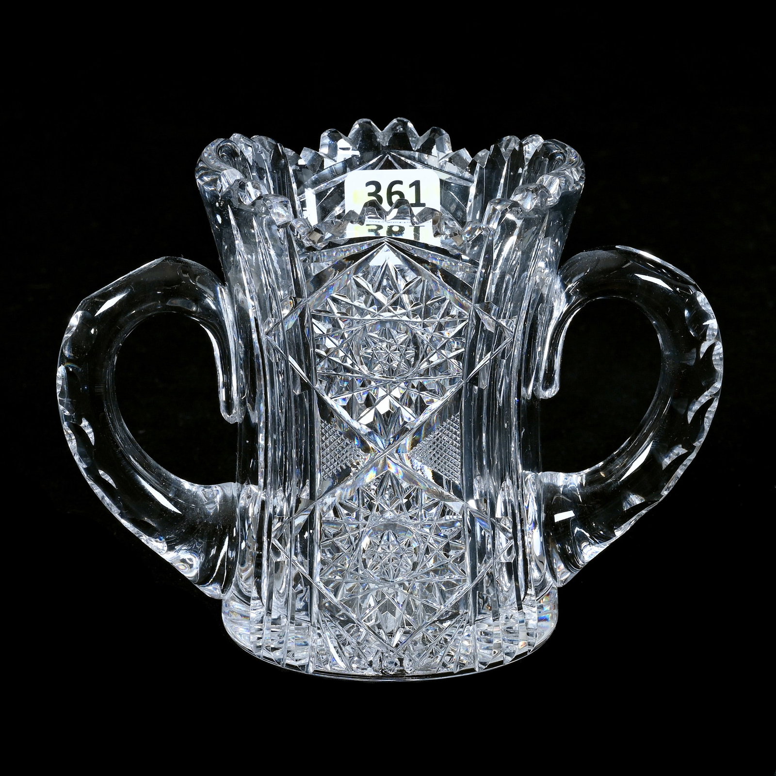 Two Handled Spooner, American Brilliant Cut Glass (1 of 5)