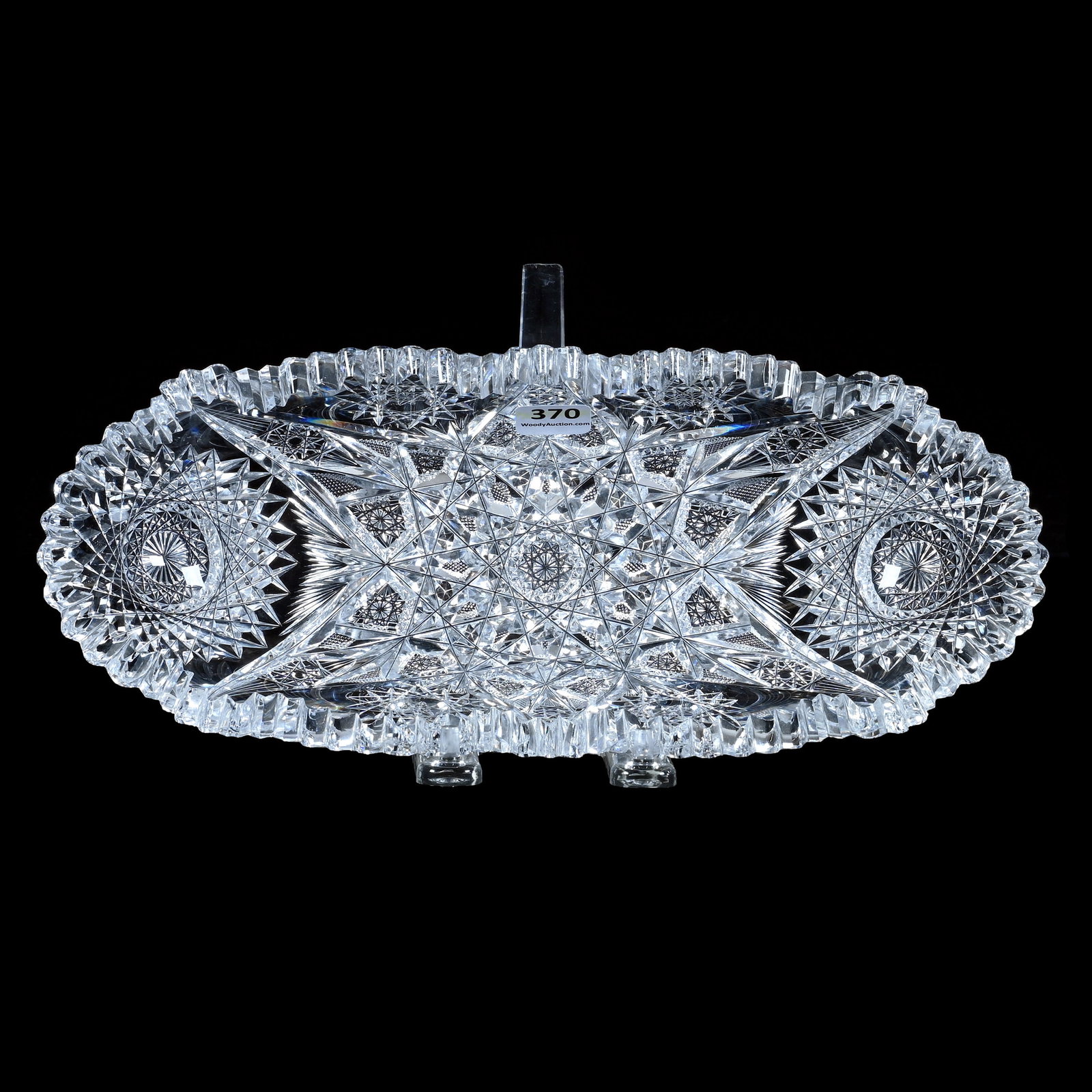Celery Tray, American Brilliant Cut Glass, Expanding Star Pattern (1 of 3)