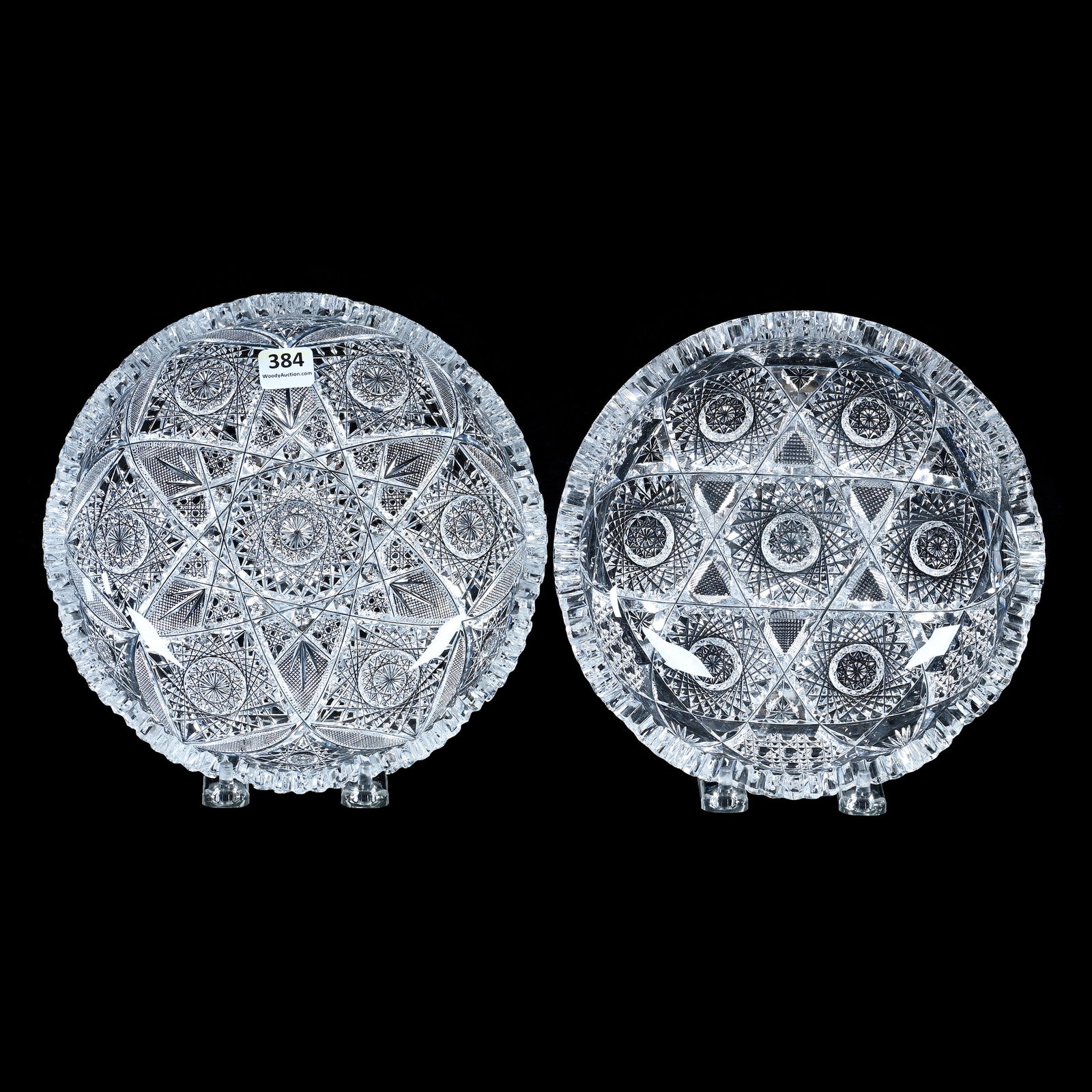 (2) Low Bowls, American Brilliant Cut Glass (1 of 3)