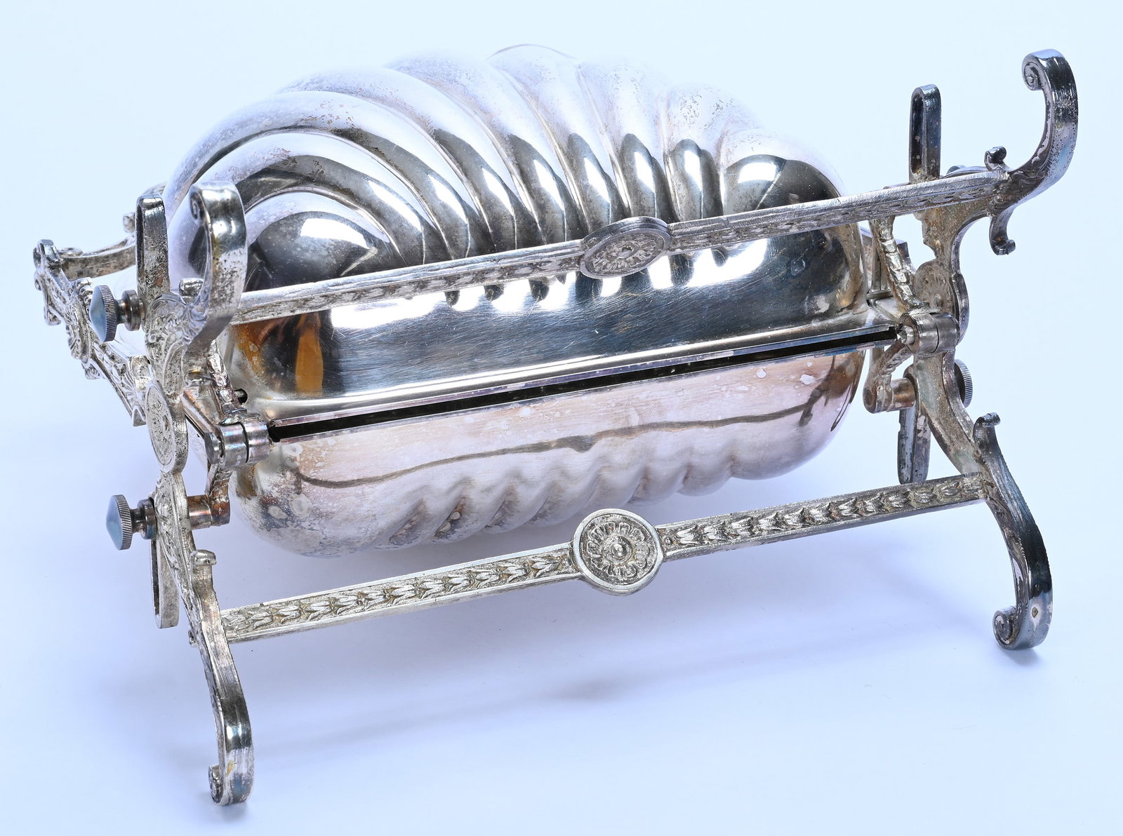 Biscuit Warmer, English Silverplate - 4