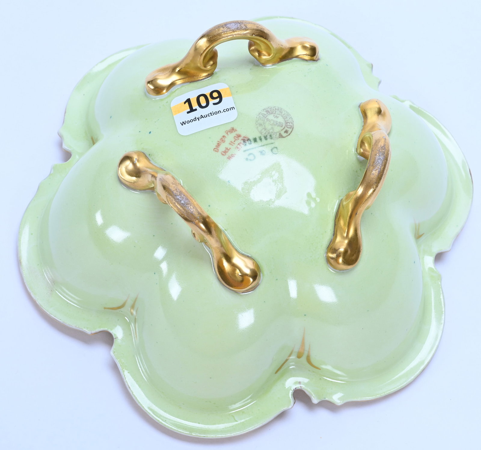 Nut Bowl, Marked Pickard, Carnation Conventional Pattern - 2