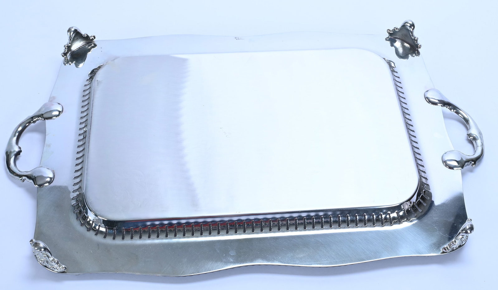 Serving Tray, Marked Silver On Copper - 2