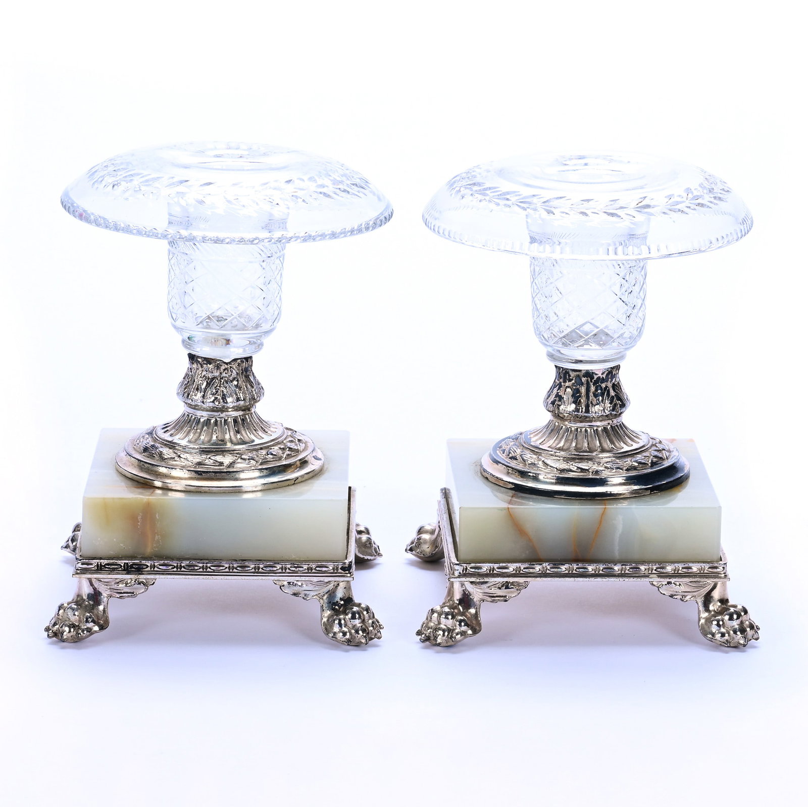 Pair Candlestick Holders, Marked Pairpoint #C1431 Special (1 of 3)