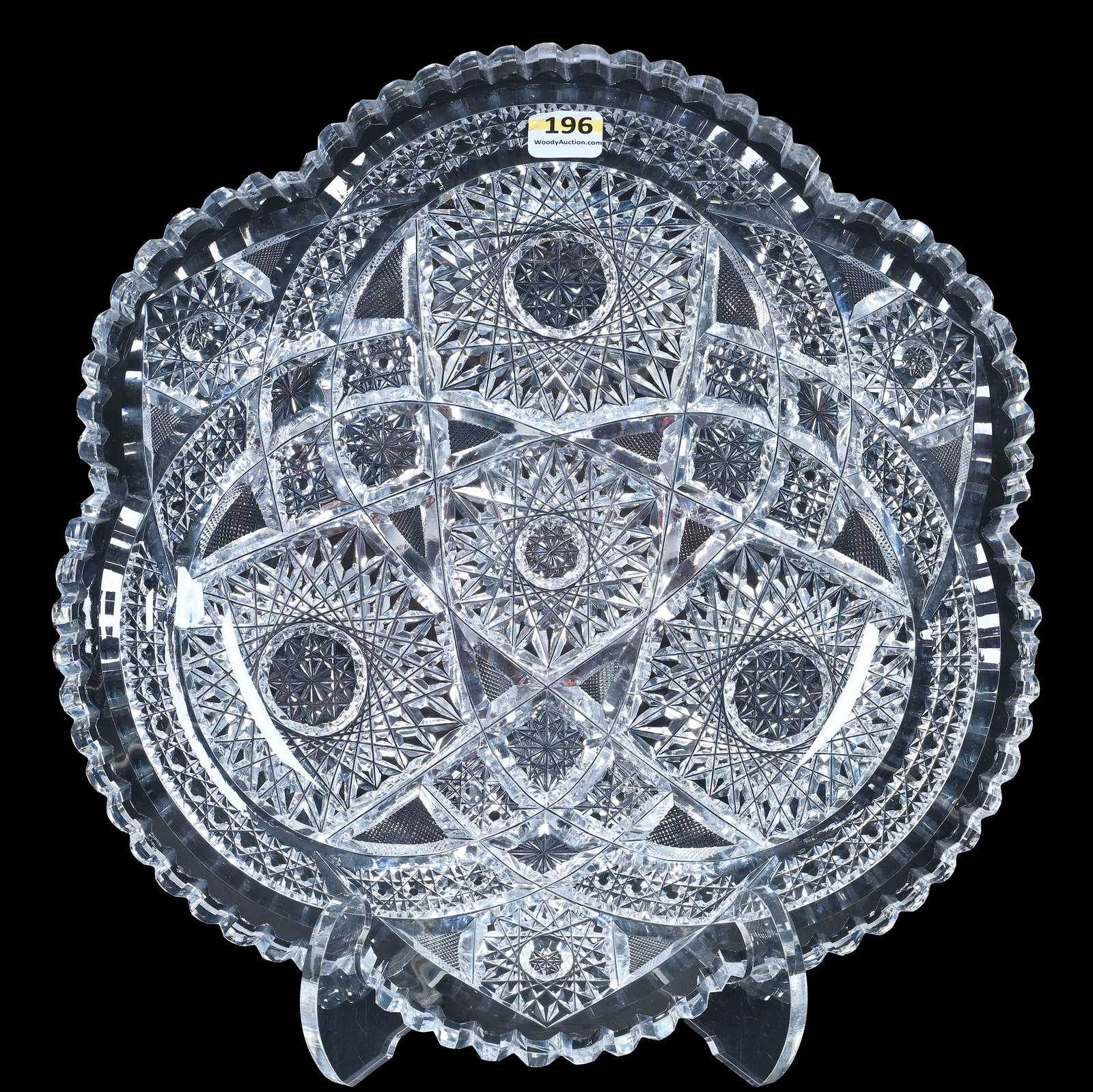 Round Tray, American Brilliant Cut Glass (1 of 3)