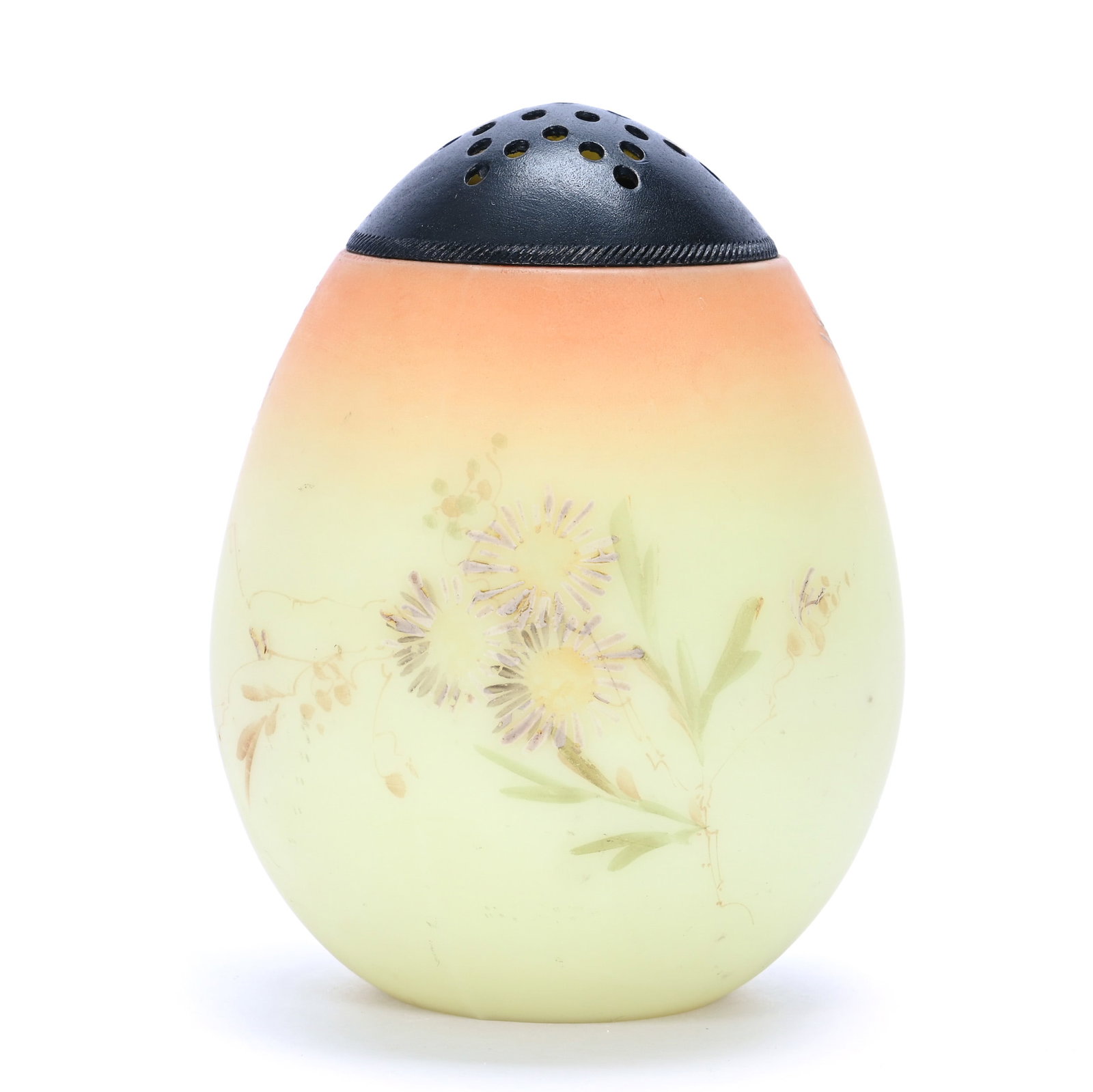 Egg Shaped Sugar Shaker, Unmarked Mt. Washington, Burmese Opalware (1 of 4)