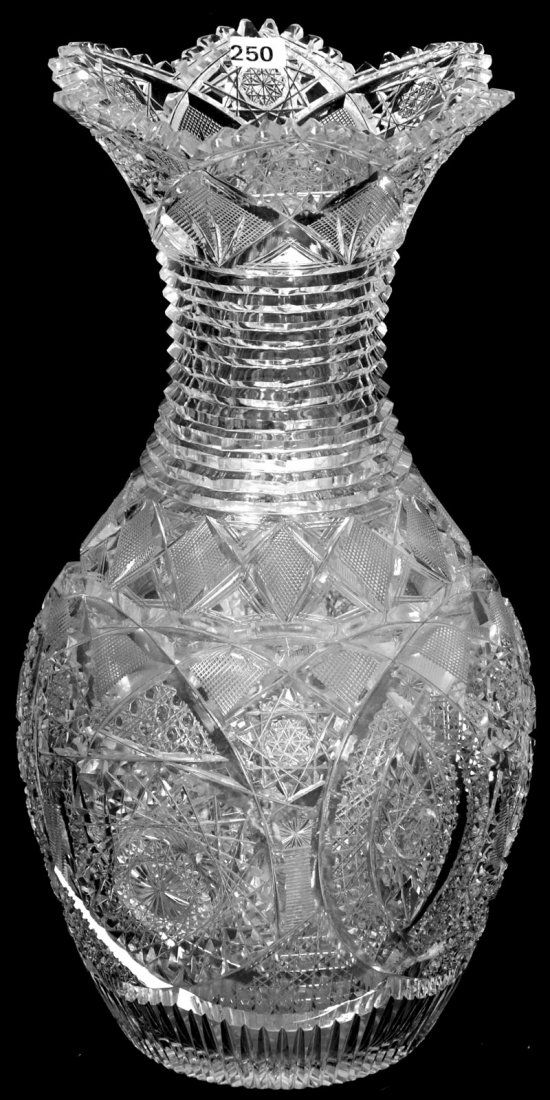 American Brilliant Cut Glass Bowling Pin on American Brilliant Cut Glass