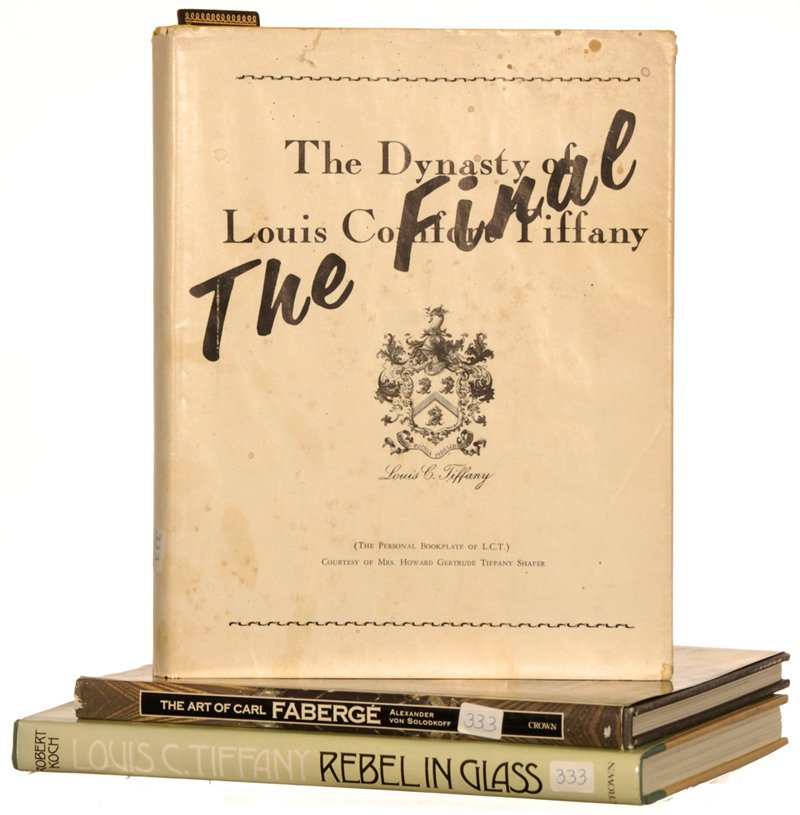 (3) BOOKS: (1) THE ART OF CARL FABERGE BY ALEXANDER VAN SOLODKOFF - (1) LOUIS C. TIFFANY REBEL IN GLASS BY ROBERT KOCH - THE DYNASTY OF LOUIS COMFORT TIFFANY BY HENRY WINTER -