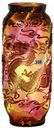 12" ENGLISH CAMEO RAINBOW SWIRL ART GLASS VASE