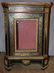 42 1/2" X 29" X 18" EBONY MARBLE TOP LIGHTED CABINET