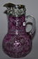 FABULOUS WATER PITCHER, AMETHYST CUT TO CLEAR WITH - 2