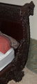 48" X 108" FINELY CARVED ORIENTAL TEAKWOOD FULL SIZE - 5