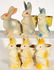 (6) VINTAGE AMERICAN PULP FIGURAL EASTER BUNNY CANDY