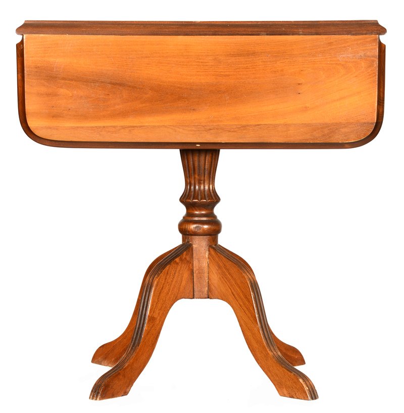 19 1/2" X 19" CHILD SIZE DUNCAN PHYFE STYLE DROP LEAF: 19 1/2" X 19" CHILD SIZE DUNCAN PHYFE STYLE DROP LEAF TABLE