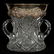 MASSIVE THREE HANDLED LOVING CUP - 10 1/2" X 10 1/2"