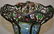 28" X 17" MODERN REPRODUCTION LEADED GLASS TABLE LAMP - 5